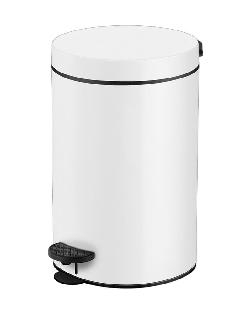 Χαρτοδοχείο 12lt Sanco Waste Bins 90611-Μ101 Ματ Λευκό Φ25x40cm