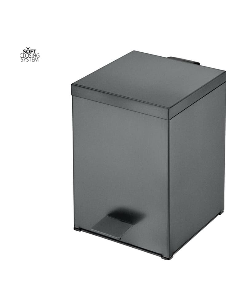 Χαρτοδοχείο 5lt soft close Sanco Waste Bins 90677-Μ118 Anthracite Grained 18x25x26,5cm
