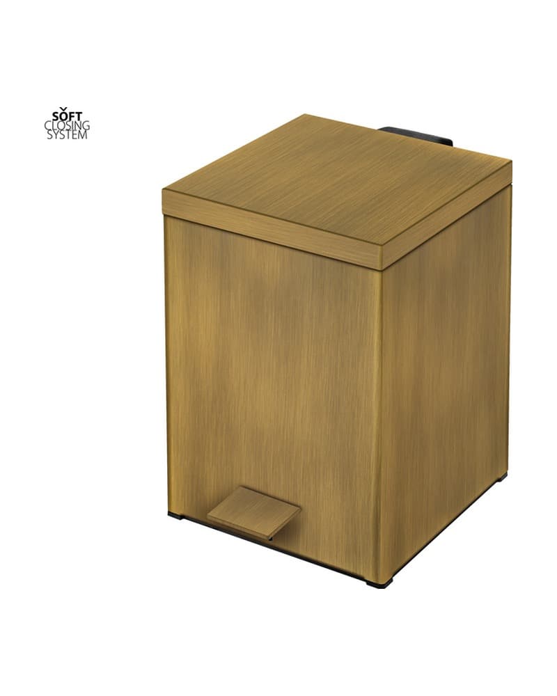 Χαρτοδοχείο 5lt soft close Sanco Waste Bins 90677-Μ25 Bronze Mat 18x25x26,5cm