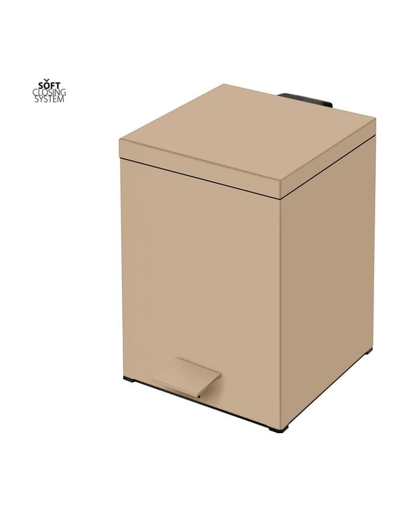 Χαρτοδοχείο 5lt soft close Sanco Waste Bins 90677-M103 Mocha Mat 18x25x26,5cm