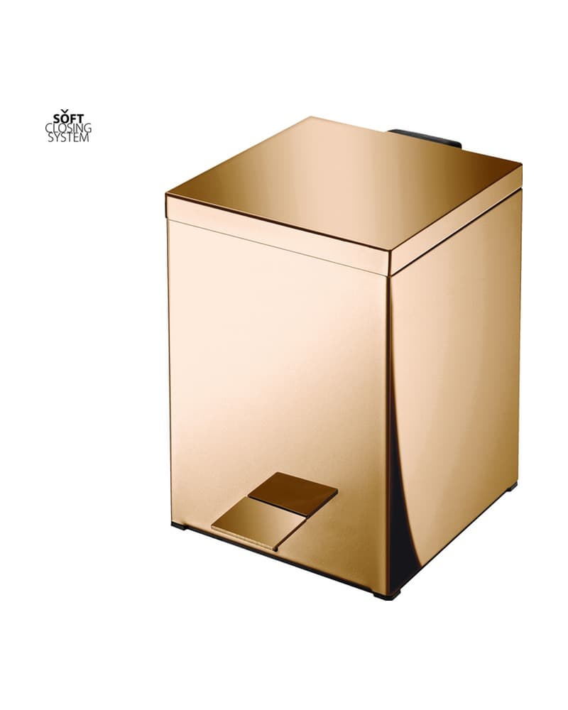 Χαρτοδοχείο 5lt soft close Sanco Waste Bins 90677-PVD-01PL PVD Warm Bronze Polished 18x25x26,5cm