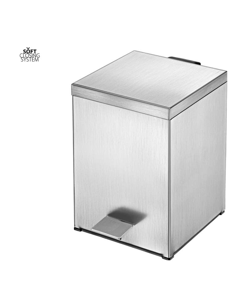 Χαρτοδοχείο 5lt soft close Sanco Waste Bins 90677-PVD-11BR PVD Nickel Steel 18x25x26,5cm
