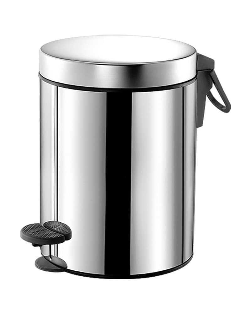 Χαρτοδοχείο 5lt soft close Sanco Waste Bins 90680-Α90 Inox γυαλιστερό Φ20,5x28cm