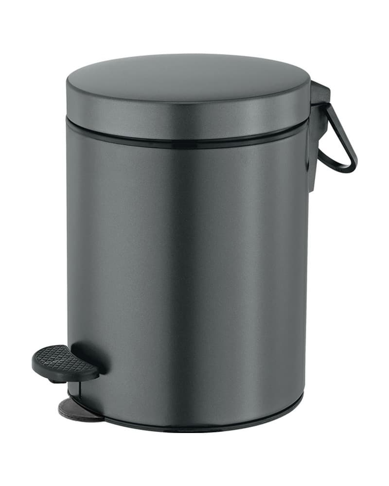 Χαρτοδοχείο 5lt soft close Sanco Waste Bins 90680-Μ118 Anthracite Grained Φ20,5x28cm