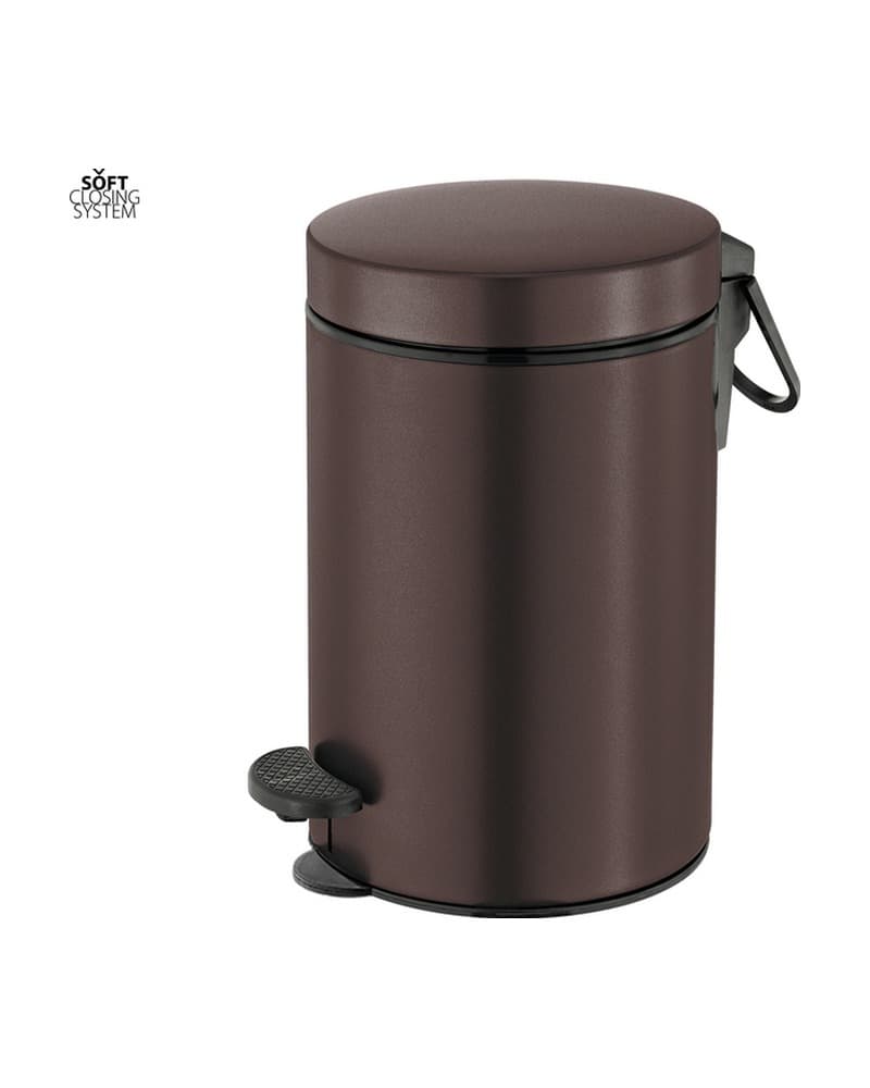 Χαρτοδοχείο 3lt soft close Sanco Waste Bins 90689-Α75 Wenge Grained Φ17x28cm