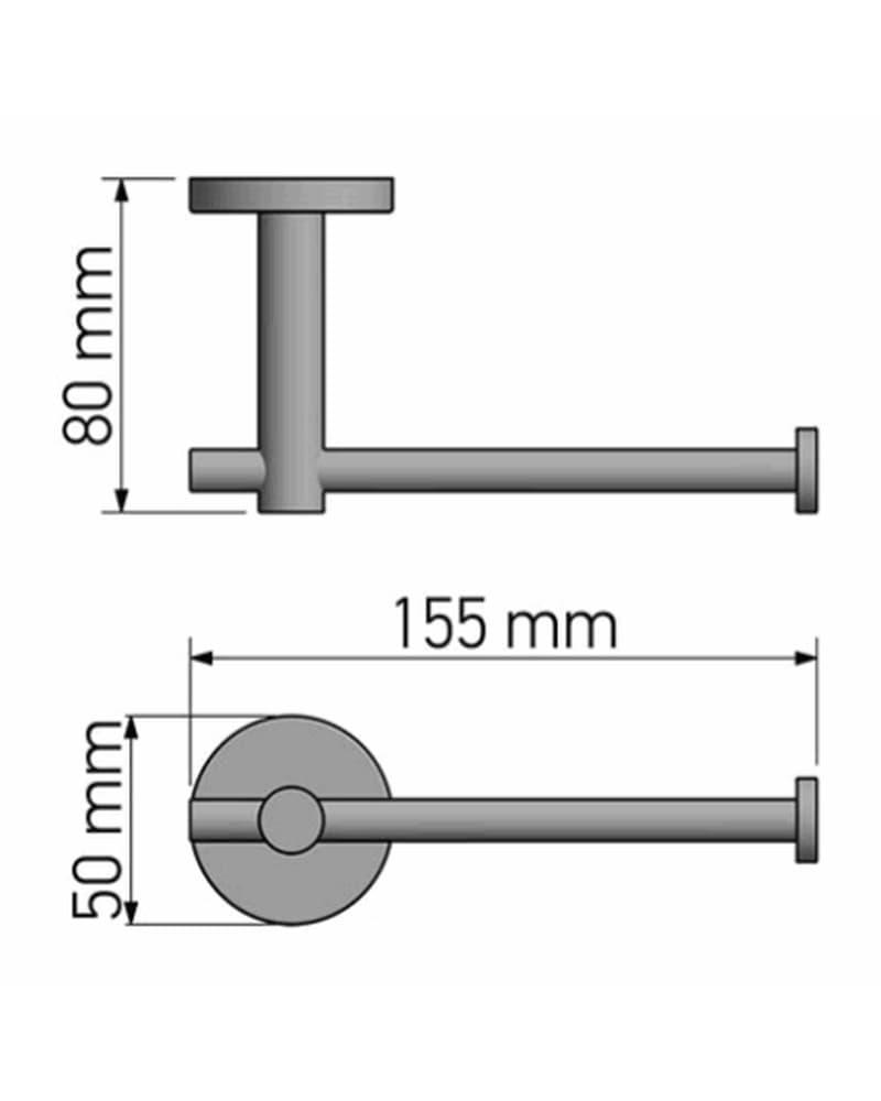 Χαρτοθήκη Sanco Twist 14306-Α03 Χρώμιο 15,5x8x5cm - 2