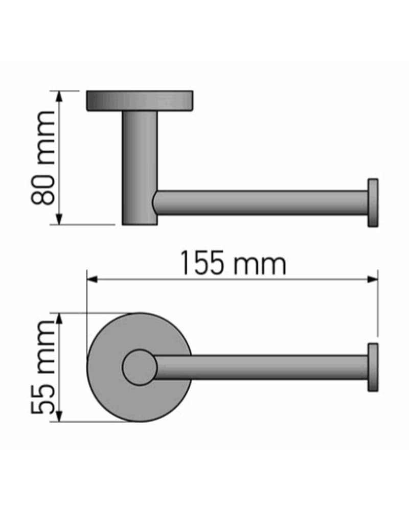Χαρτοθήκη Sanco Ergon 25906-Α03 Χρώμιο 15,5x8x5,5cm - 2