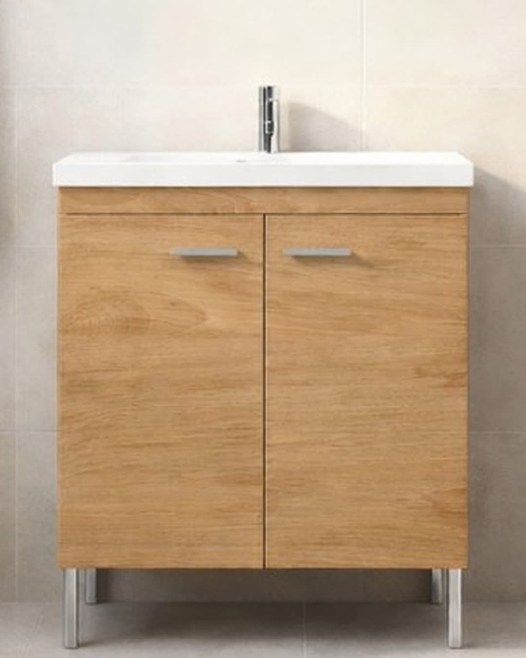 Έπιπλο μπάνιου με νιπτήρα Savvopoulos Argo 65 Light Hickory 65x45x82cm