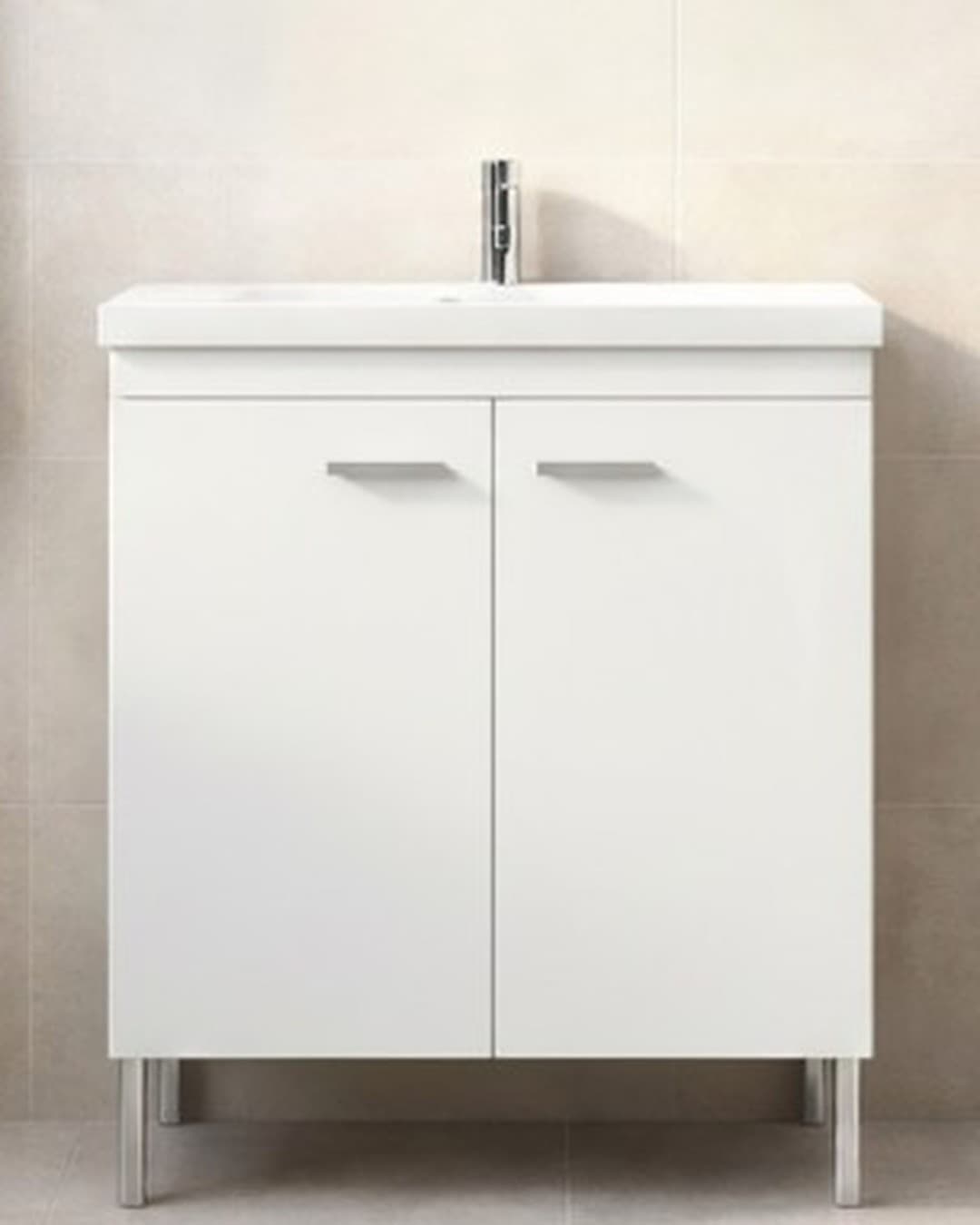 Έπιπλο μπάνιου με νιπτήρα Savvopoulos Argo 65 Glossy White 65x45x82cm