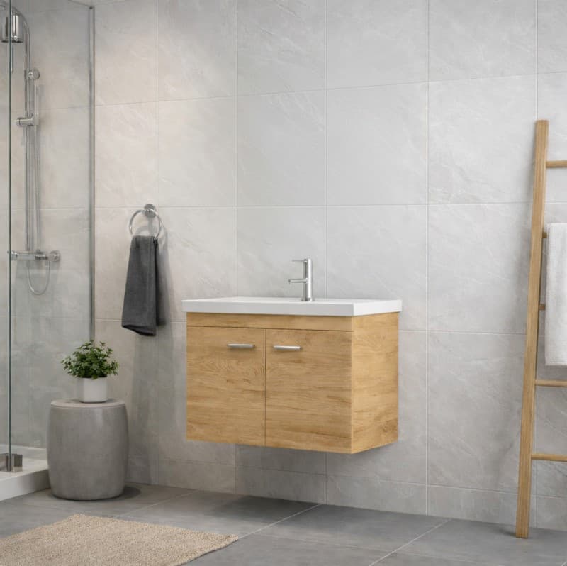 Έπιπλο μπάνιου με νιπτήρα Savvopoulos Emily 70 Light Hickory 70x45x55cm