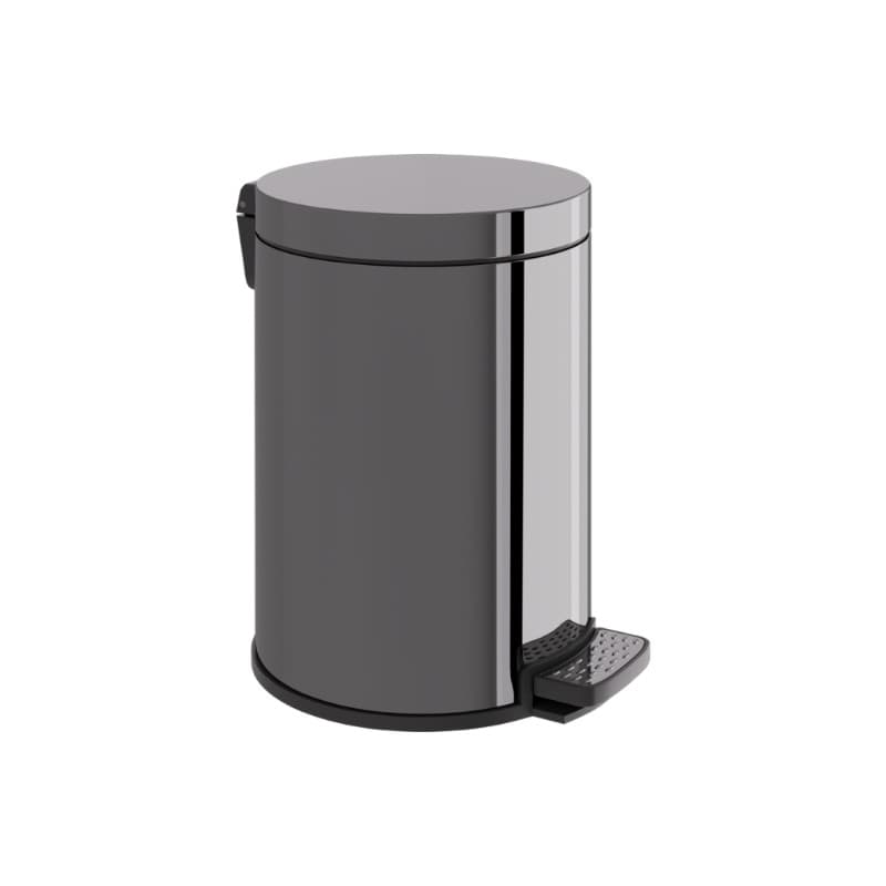 Χαρτοδοχείο Verdi 5910050 6lt PVD Gun Metal Gloss Φ21,5x31,5cm