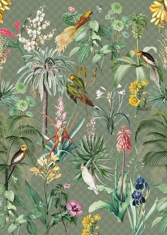 Ταπετσαρία Τοίχου Mural Panels Behang Expresse Floral Utopia INK 7557 2,00x2,80