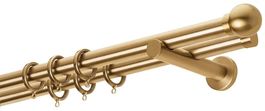 Μεταλλικό Κουρτινόξυλο Διπλό Zogometal A0058 Φ25mm Ματ Όρο