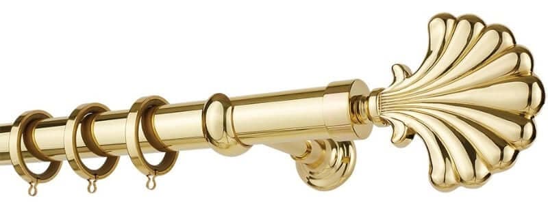 Μεταλλικό Κουρτινόξυλο Zogometal CL0064 Φ35mm Χρυσό Γυαλιστερό