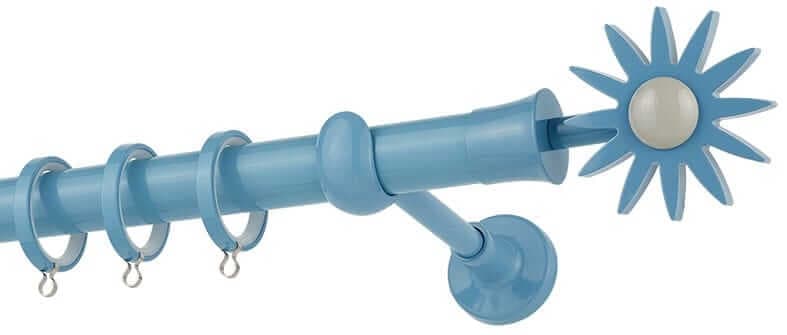 Μεταλλικό Κουρτινόξυλο Zogometal CP4054 Φ25mm Γαλάζιο / Γκρι