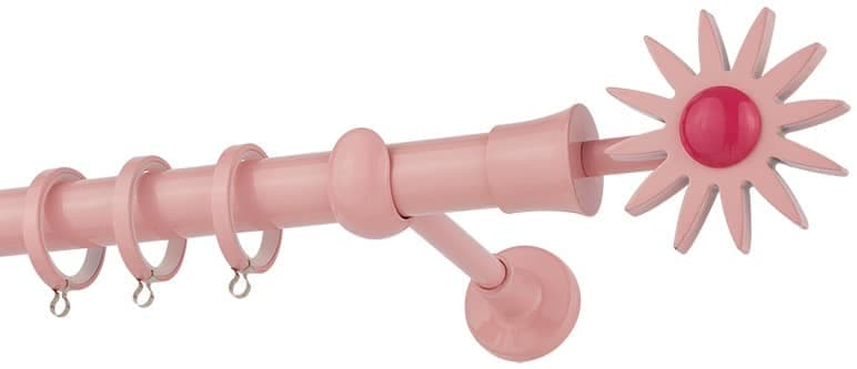 Μεταλλικό Κουρτινόξυλο Zogometal CP4054 Φ25mm Ροζ / Φούξια