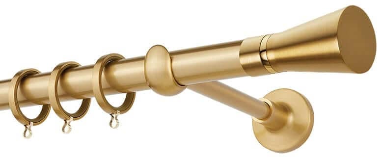 Μεταλλικό Κουρτινόξυλο Zogometal PR4110 Φ25mm Ματ Όρο / Όρο