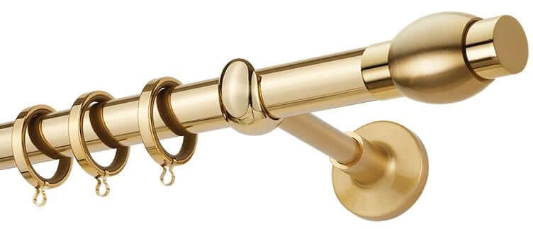 Μεταλλικό Κουρτινόξυλο Zogometal PR4120 Φ25mm Oro Lux / Ματ Όρο