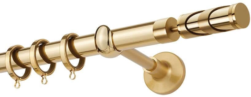 Μεταλλικό Κουρτινόξυλο Zogometal PR4122 Φ25mm Oro Lux / Ματ Όρο
