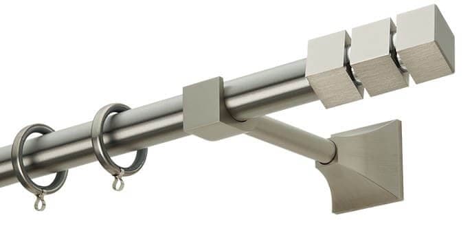 Μεταλλικό Κουρτινόξυλο Zogometal PR0473 Φ35mm Ματ Νίκελ / Χρώμιο