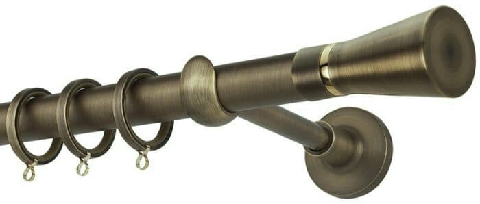 Μεταλλικό Κουρτινόξυλο Zogometal PR4110 Φ25mm Μπρονζέ / Όρο