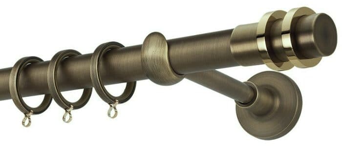 Μεταλλικό Κουρτινόξυλο Zogometal PR4116 Φ25mm Μπρονζέ / 'Ορο