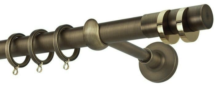 Μεταλλικό Κουρτινόξυλο Zogometal PR4118 Φ25mm Μπρονζέ / Όρο