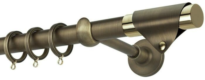 Μεταλλικό Κουρτινόξυλο Zogometal PR4123 Φ25mm Μπρονζέ / Όρο