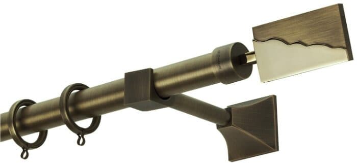 Μεταλλικό Κουρτινόξυλο Zogometal PR4022 Φ25mm Μπρονζέ / Όρο