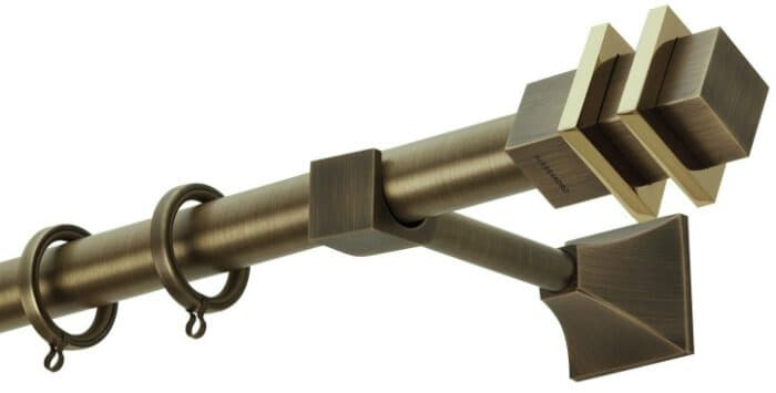 Μεταλλικό Κουρτινόξυλο Zogometal PR4124 Φ25mm Μπρονζέ / Όρο