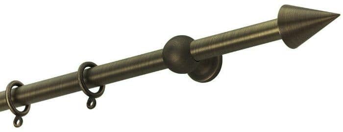 Μεταλλικό Κουρτινόξυλο Zogometal S0418 Φ12mm Μπρονζέ