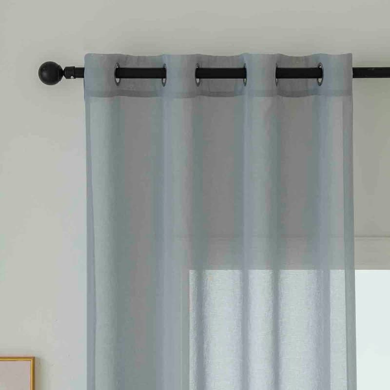 Κουρτίνα Beauty Home γάζα Sharp Art 8448 Γκρι 140x270cm - 5