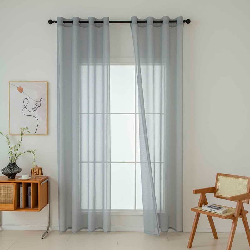 Κουρτίνα Beauty Home γάζα Sharp Art 8448 Γκρι 140x270cm - 7
