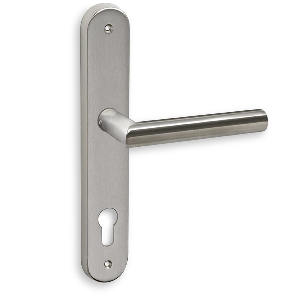 Πόμολα Πόρτας με Πλάκα Conset C1705 Σατινέ Inox