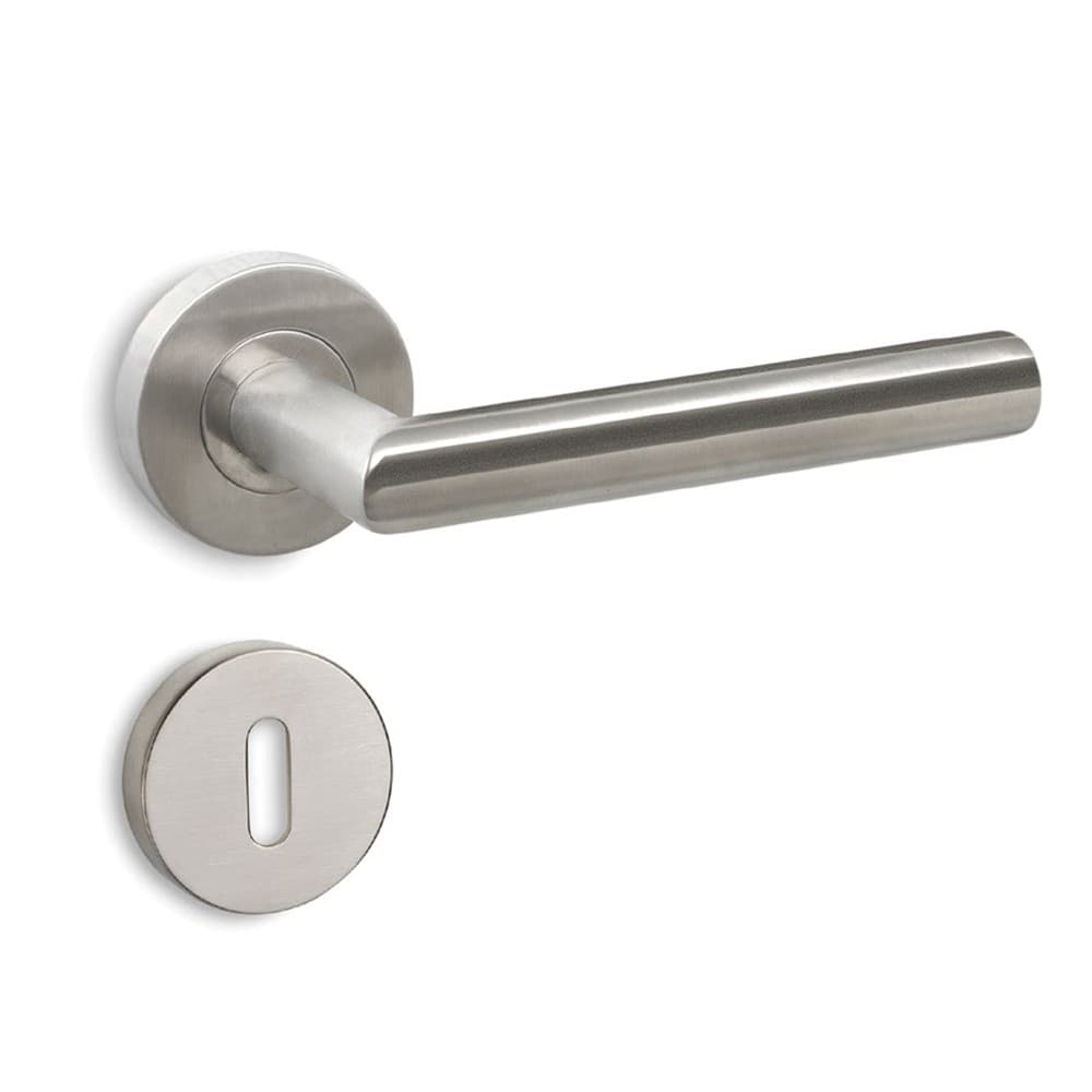 Πόμολα Πόρτας με Ροζέτα Conset C1705 Σατινέ Inox