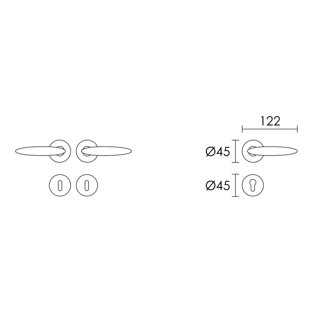 Πόμολα Πόρτας με Ροζέτα Conset C185 Ματ Νίκελ - 6