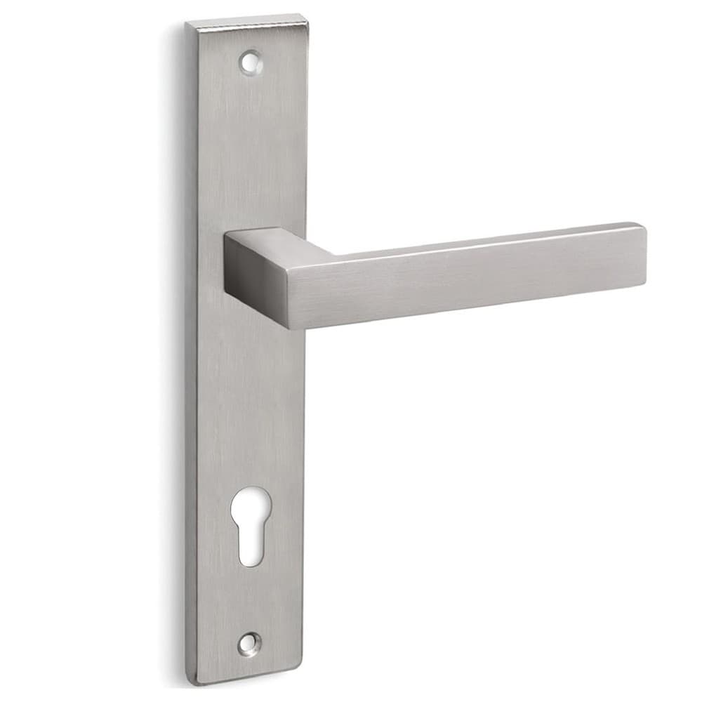 Πόμολα Πόρτας με Πλάκα Conset C875 Σατινέ Inox - 2