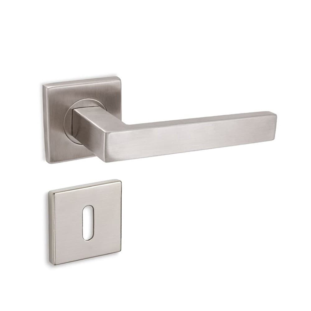 Πόμολα Πόρτας με Ροζέτα Conset C875 Σατινέ Inox - 2