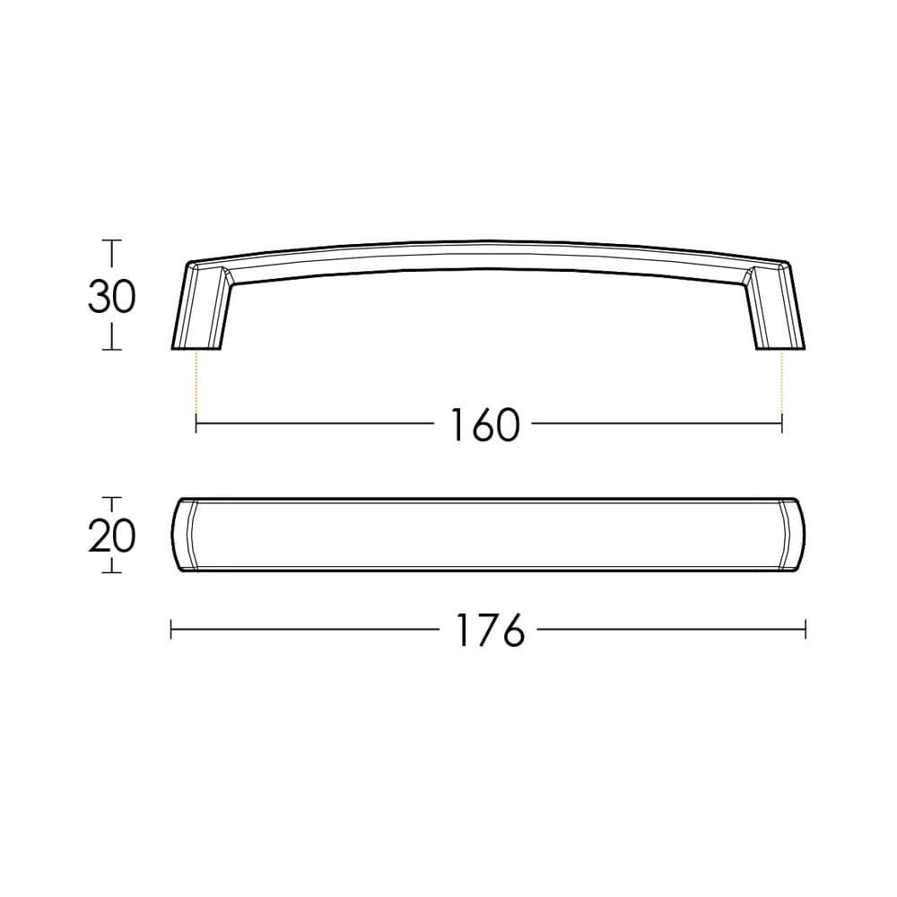 Λαβή Επίπλων Conset C1189 Μάρμαρο Καφέ 160mm - 3