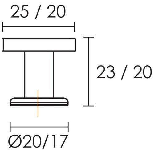 Πόμολο Επίπλων Conset C471 Ματ Νίκελ 25x25mm - 2