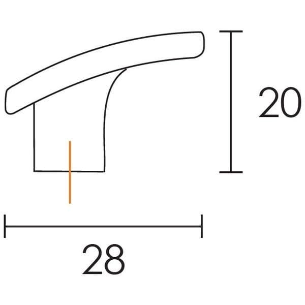 Πόμολο Επίπλων Conset C530 Ματ Μαύρο 28mm - 2