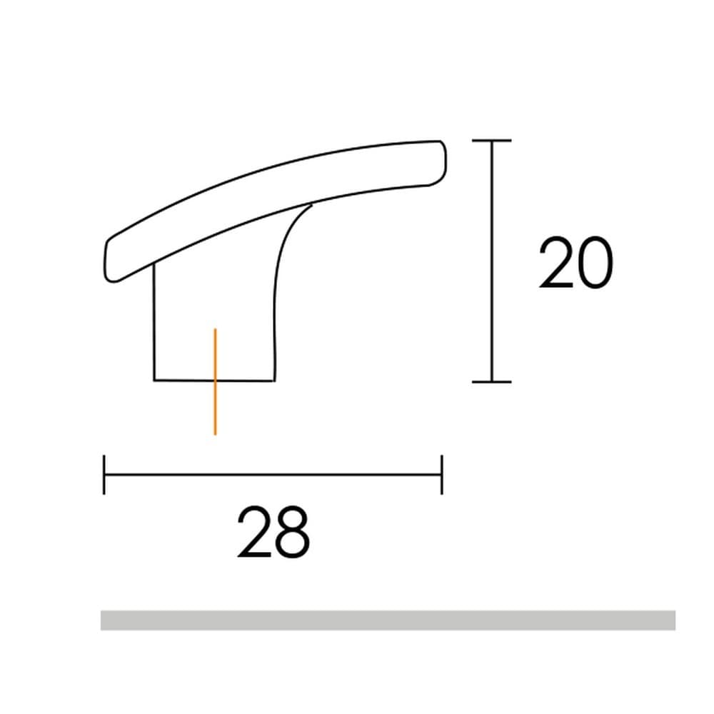 Πόμολο Επίπλων Conset C530 Ματ Μαύρο 28mm - 3