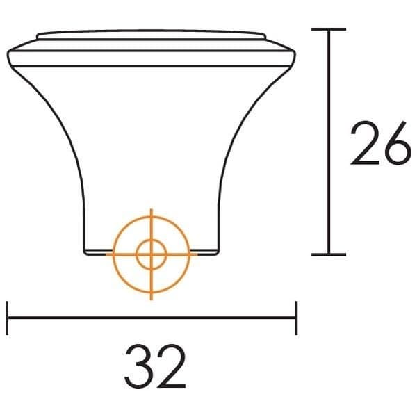 Πόμολο Επίπλων Conset C538 Σατινέ Όρο Φ32mm - 2
