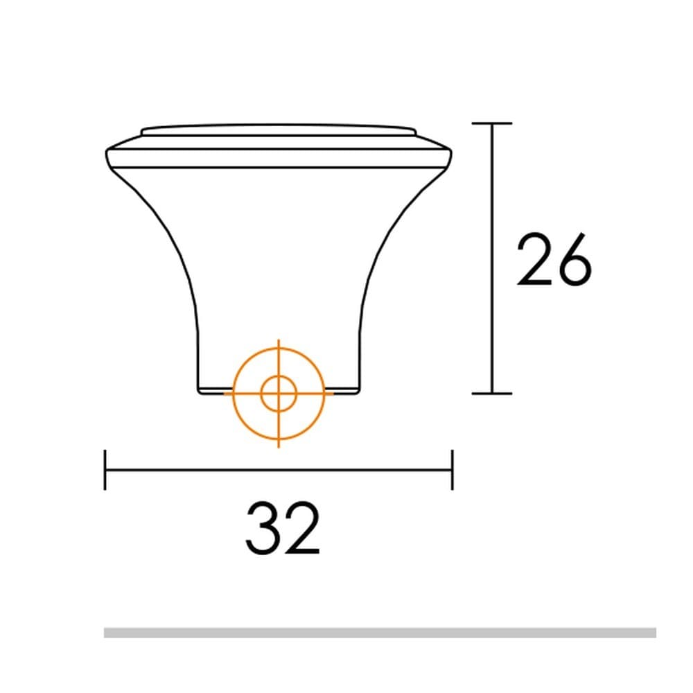 Πόμολο Επίπλων Conset C538 Σατινέ Όρο Φ32mm - 3