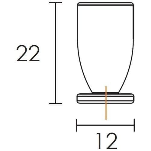 Πόμολο Επίπλων Conset C556 Ματ Μαύρο Φ12mm - 2
