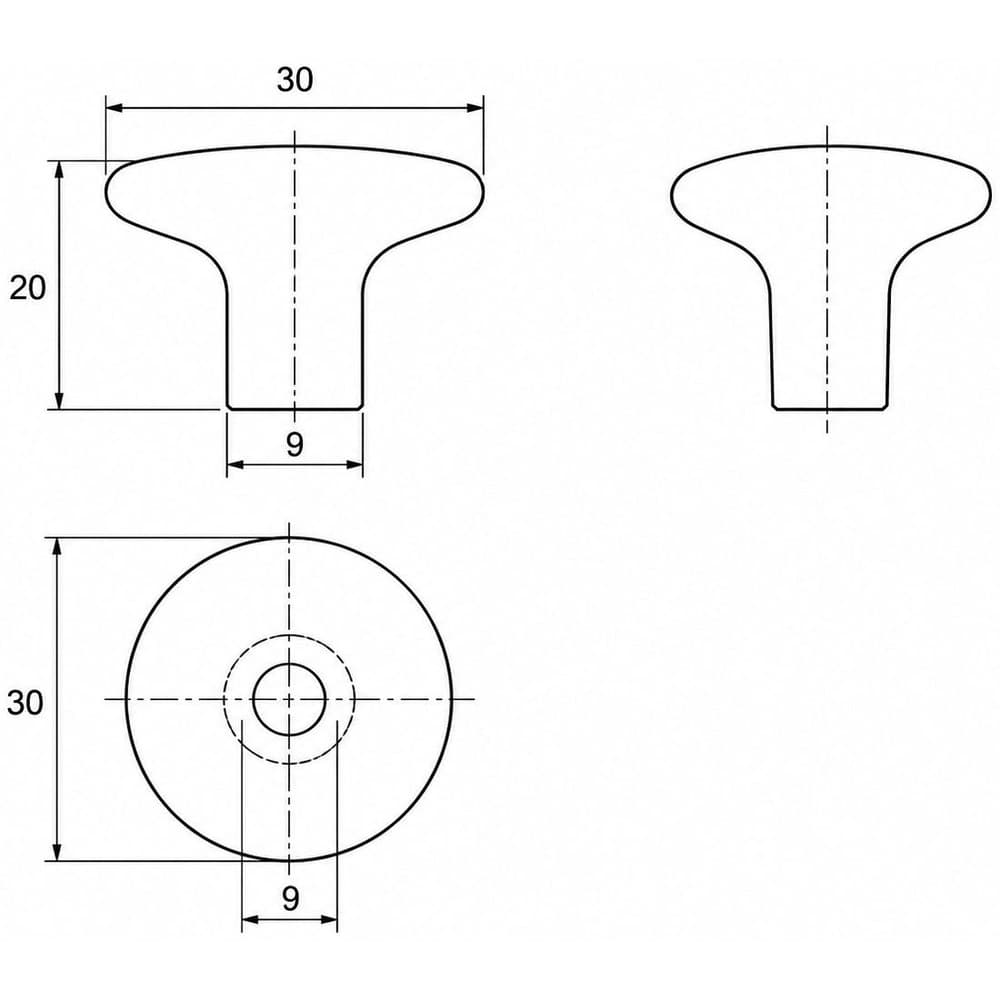 Πόμολο Επίπλων Conset C687 Λαδί Φ30mm - 2