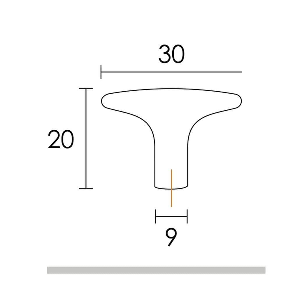 Πόμολο Επίπλων Conset C687 Λαδί Φ30mm - 3