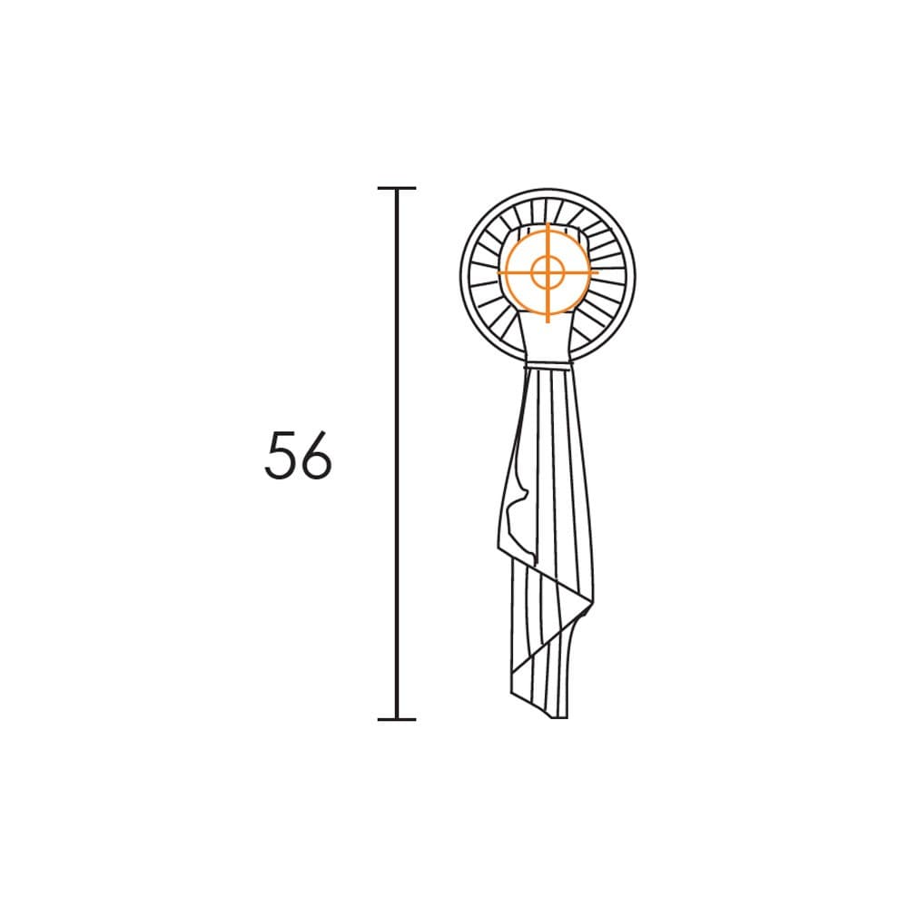 Πόμολο Επίπλων Κρεμαστό Conset C905 Οξυντέ 56mm - 2