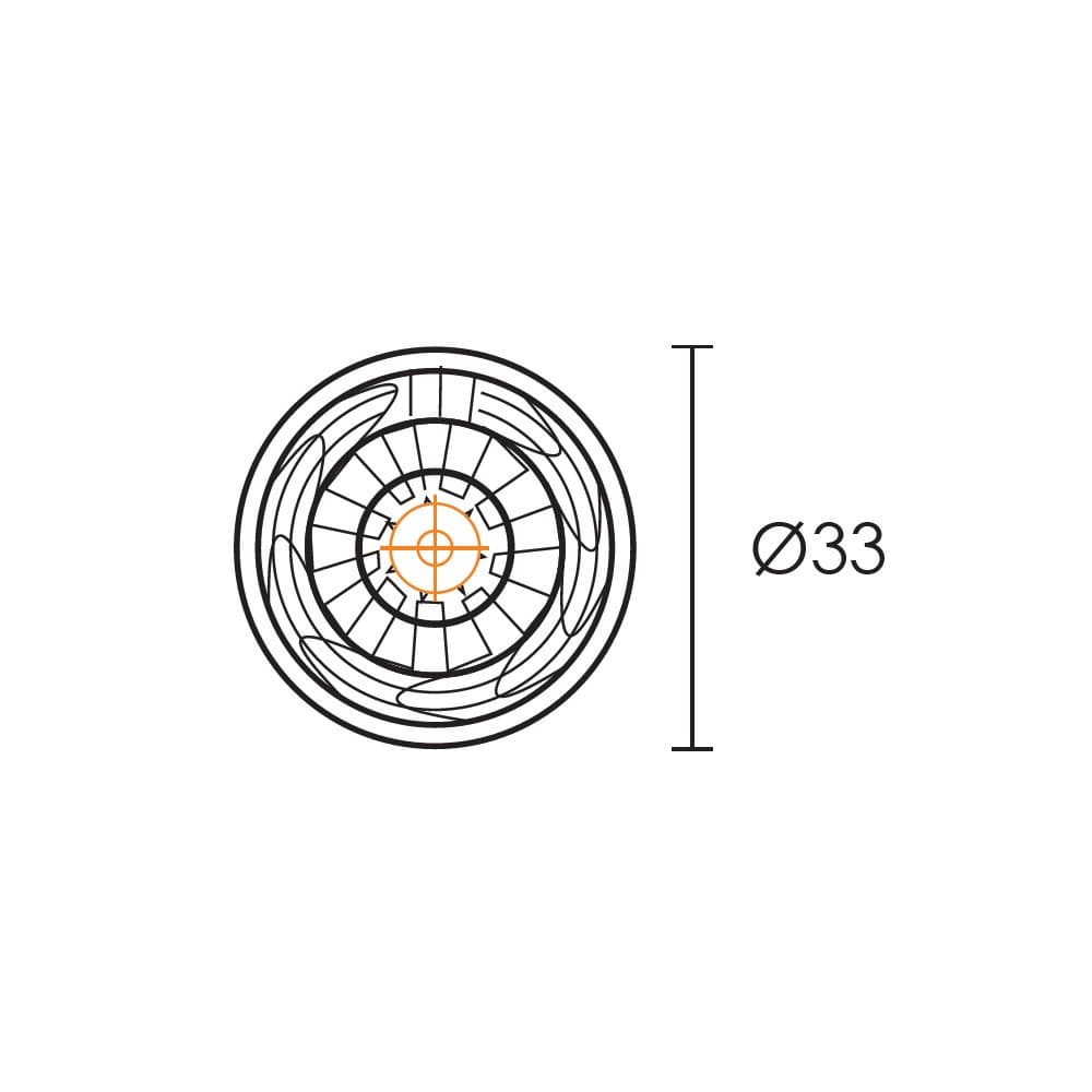Πόμολο Επίπλων Κρεμαστό Conset C907 Οξυντέ Φ33mm - 2