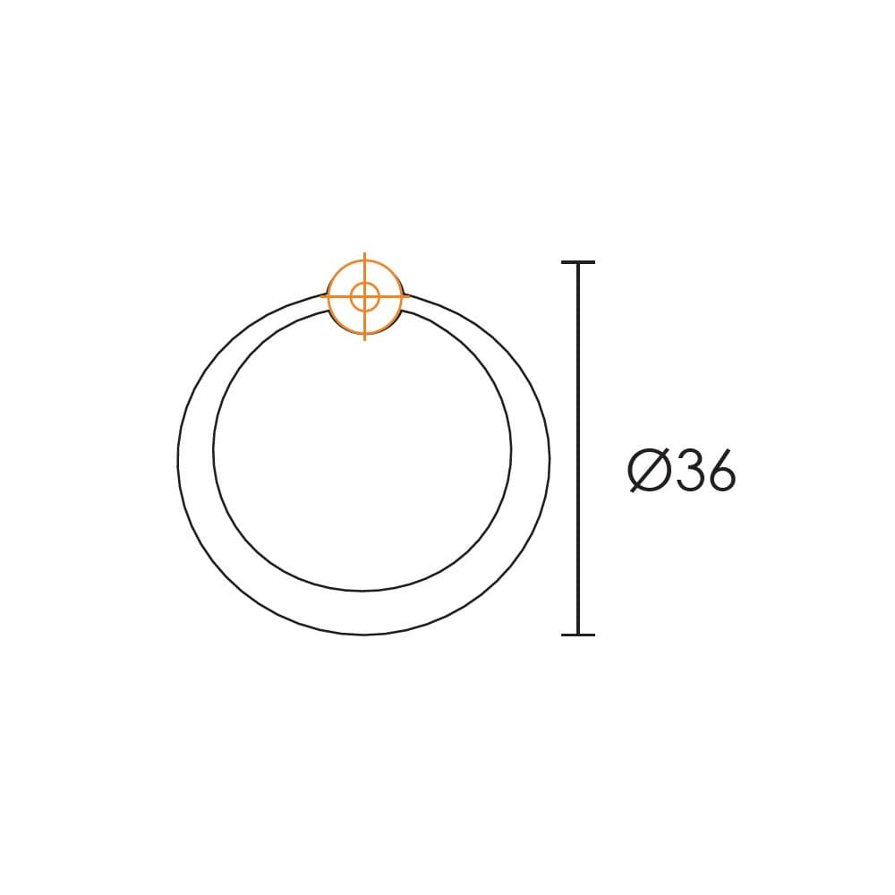 Πόμολο Επίπλων Κρεμαστό Conset C908 Οξυντέ Φ36mm - 2